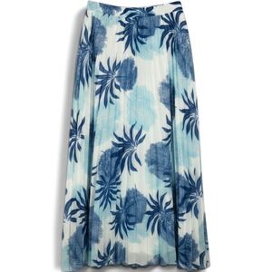 NWT Aleeza Paris Accordion Maxi Skirt Size M Euro Summer Coastal Grandmother
